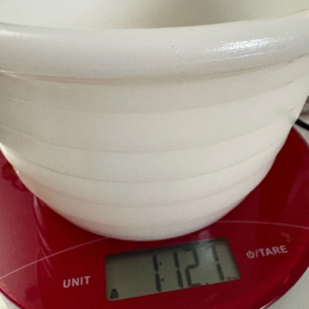 Vintage Ribbed Milk Glass Mixing Bowl • 5.5”